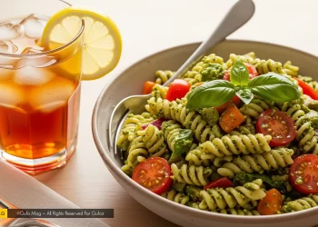 طرز تهیه سالاد پاستا با سس پستو