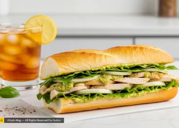 طرز تهیه ساندویچ مرغ و سس پستو در خانه