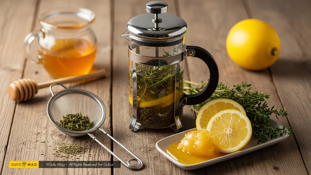 مواد لازم برای تهیه دمنوش آویشن