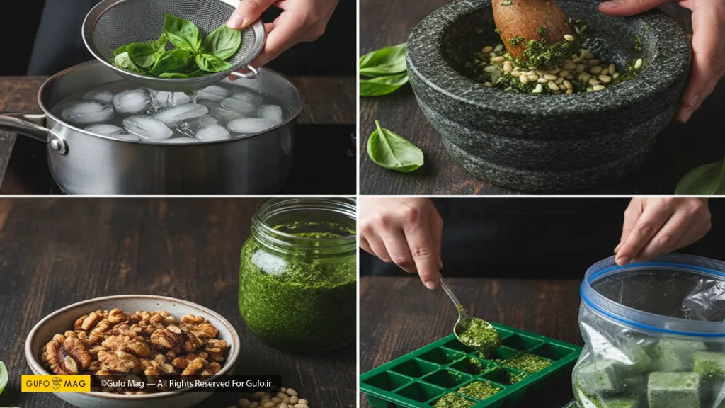 روش نگهداری، استفاده مجدد و فریز کردن سس پستو