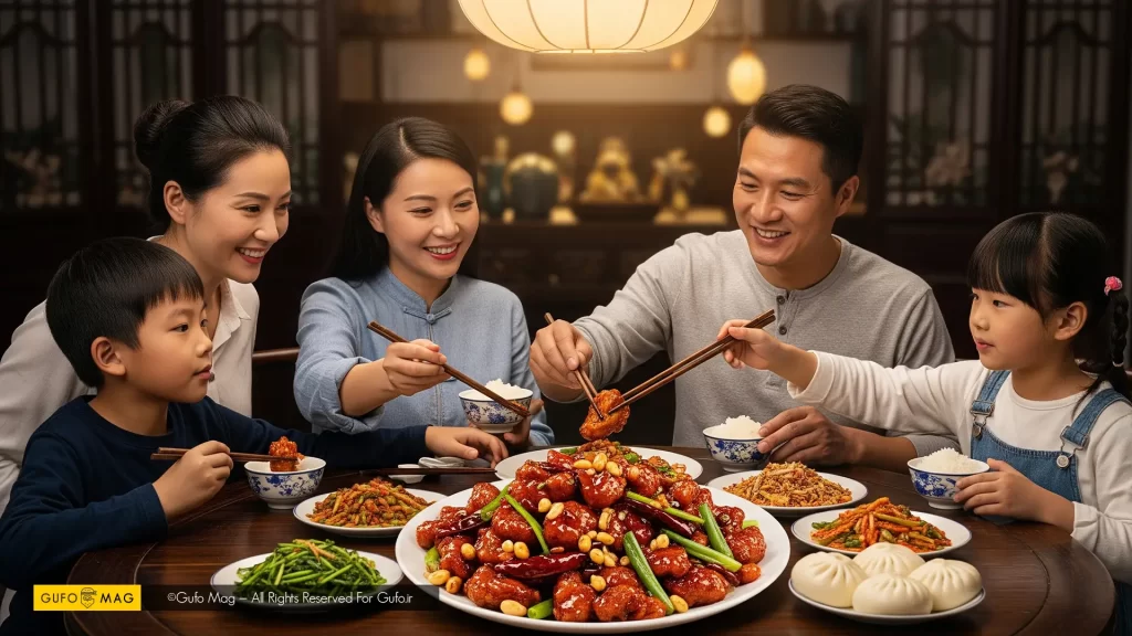 مرغ کونگ پائو در بین غذای روزمره چینیها