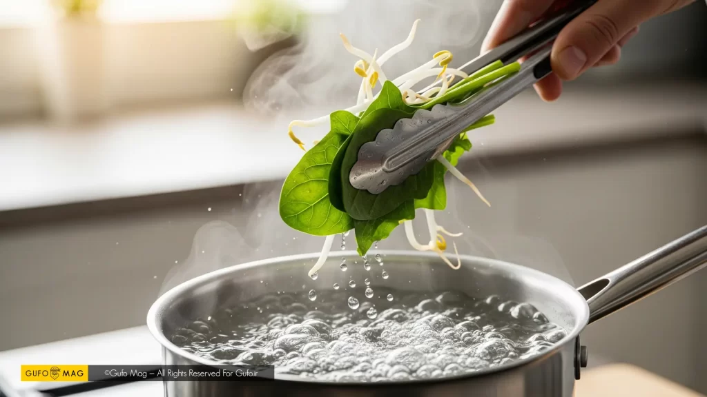 بلانچ کردن سبزیجات برای پخت بیبیم باپ