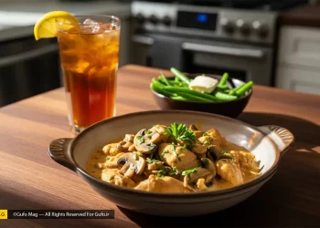 طرز تهیه چیکن استراگانوف با سس قارچ