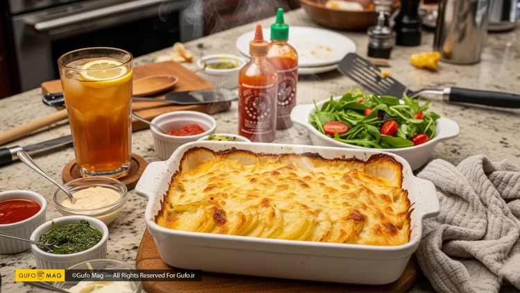 طرز تهیه گراتن سیب زمینی با پنیر