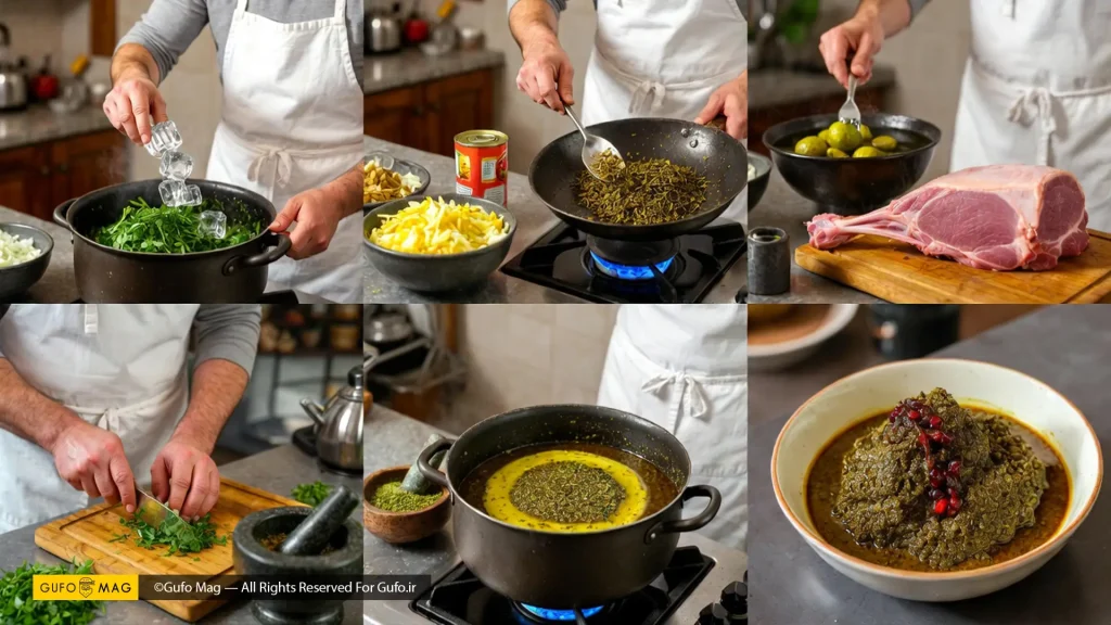 فوت و فن های لازم برای مراحل تهیه خورشت قرمه سبزی 