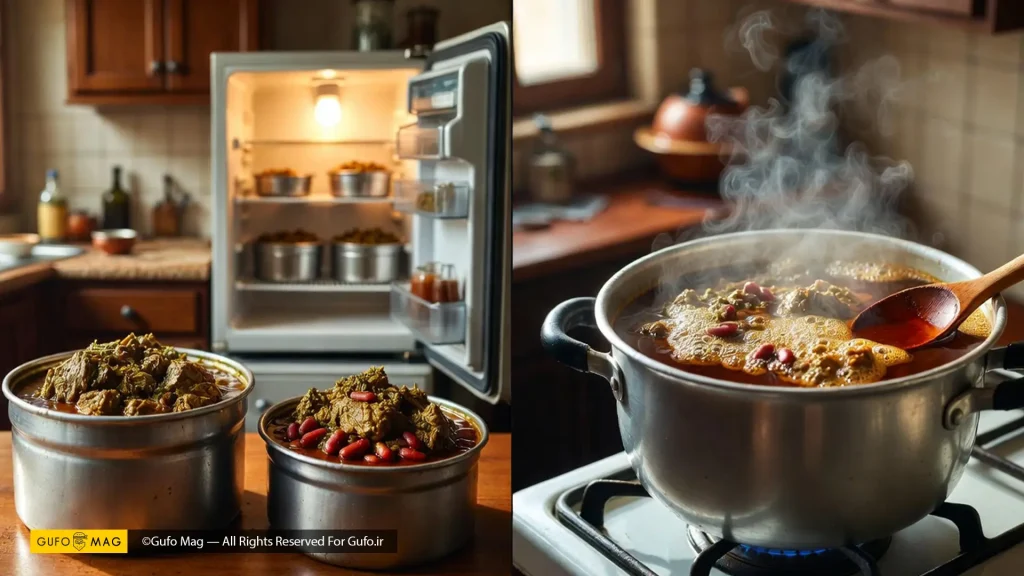 روش نگهداری خورشت قرمه سبزی