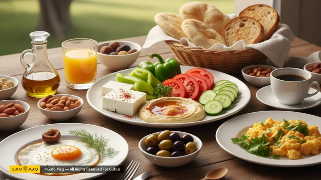 صبحانه مدیترانهای یک صبحانه خوشمزه و سالم