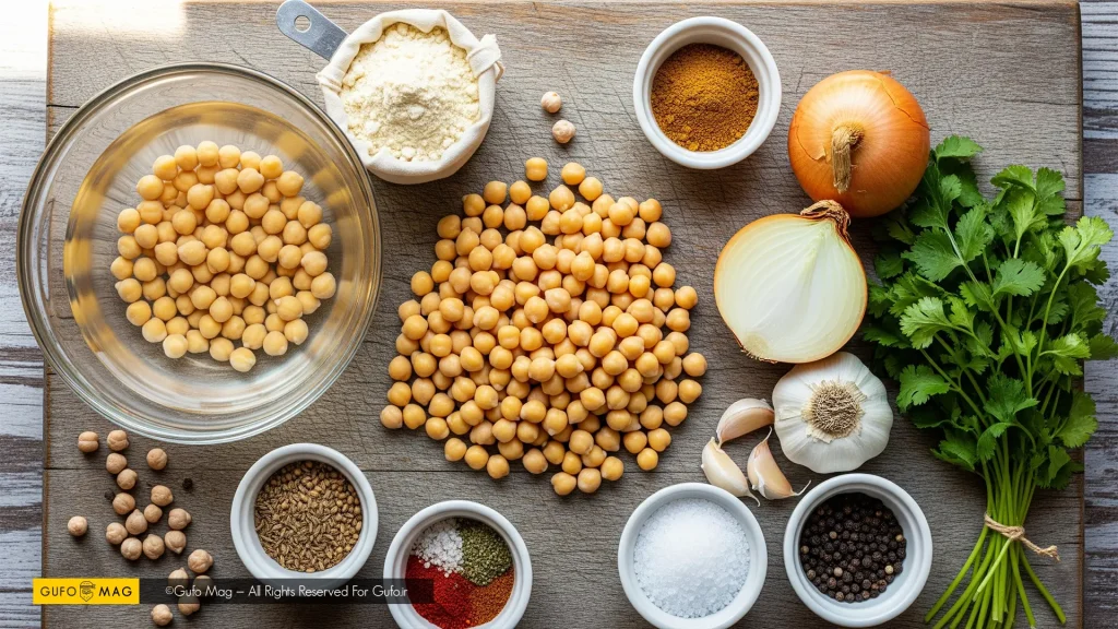 مواد لازم برای تهیه فلافل