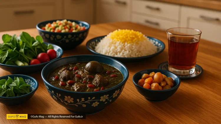 طرز تهیه قورمه سبزی مجلسی و جافتاده