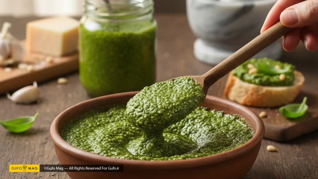 طرز تهیه سس پستو خانگی