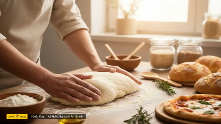 ورز دادن خمیر نان با اصول صحیح و درست