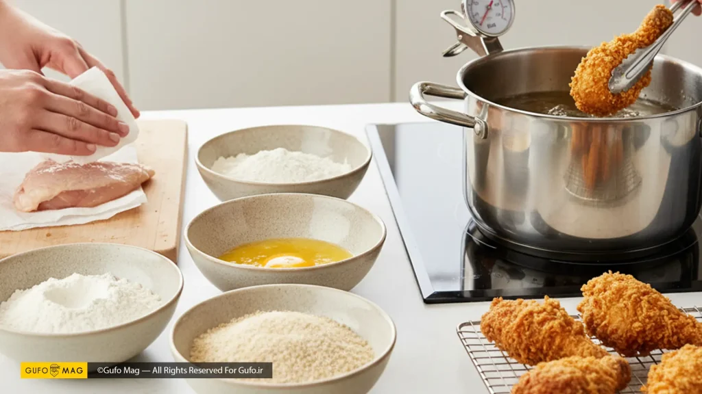 مراحل سوخاری کردن اصولی برای یک غذای ترد و طلایی