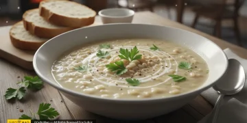 طرز تهیه سوپ جو با شیر رستورانی