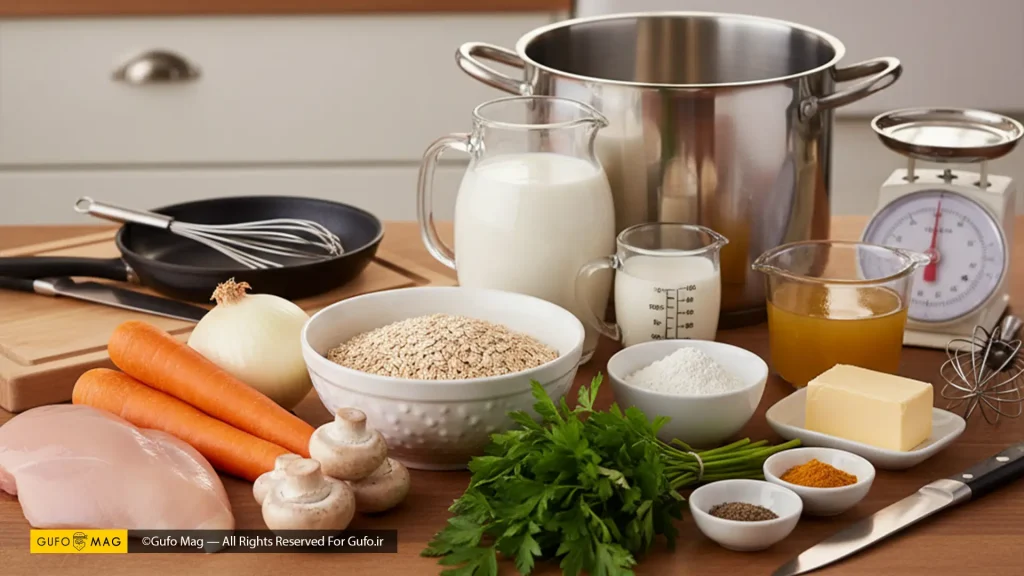 مواد لازم برای طرز تهیه سوپ جو