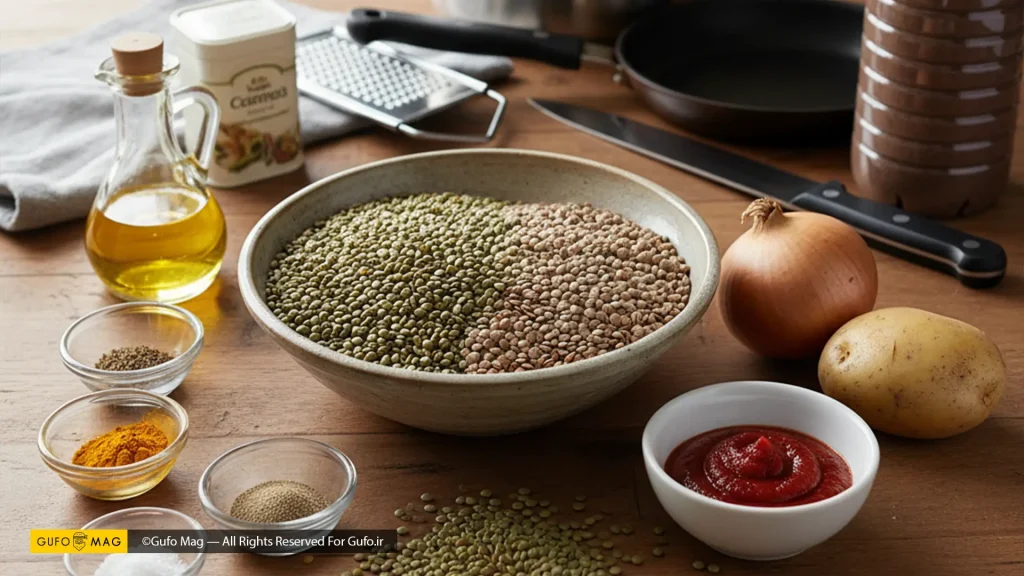 مواد لازم برای تهیه عدسی