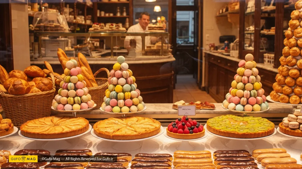 شیرینی فروشی قدیمی در پاریس و انواع شیرینی های فرانسوی