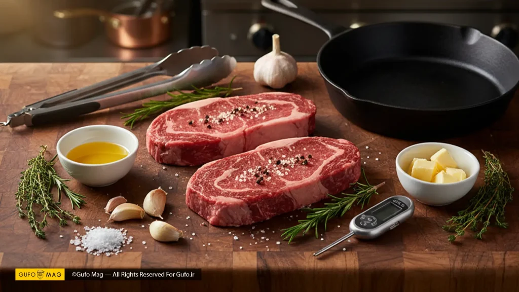 مواد لازم برای تهیه استیک حرفه‌ای در خانه