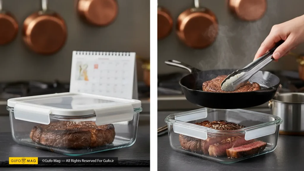 نحوه نگهداری استیک در یخچال