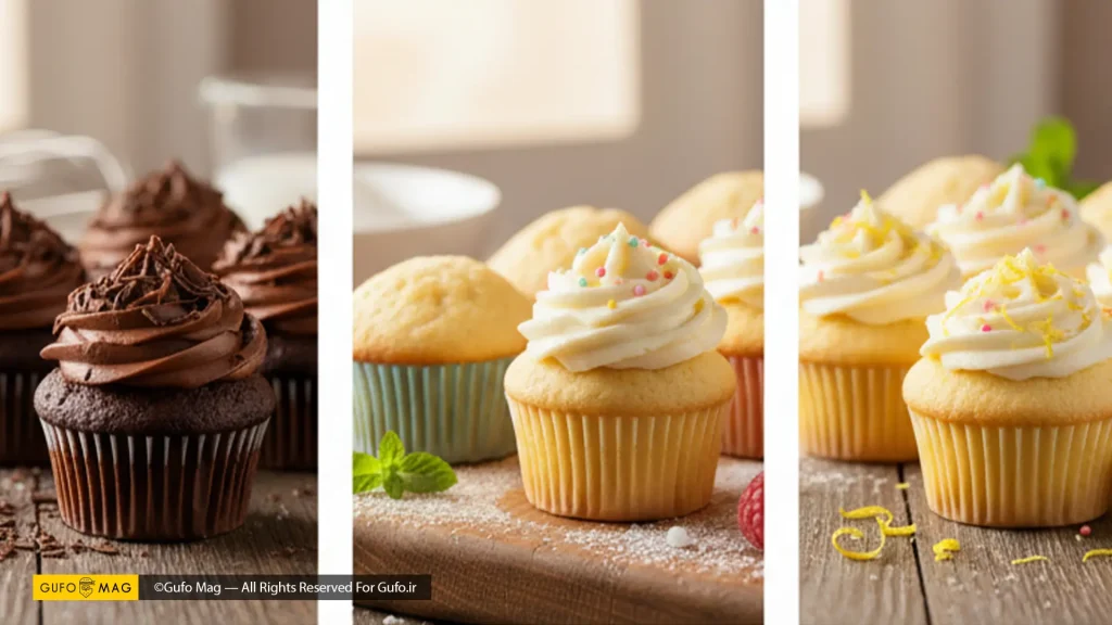 سه مدل متفاوت مینی کاپ‌کیک 