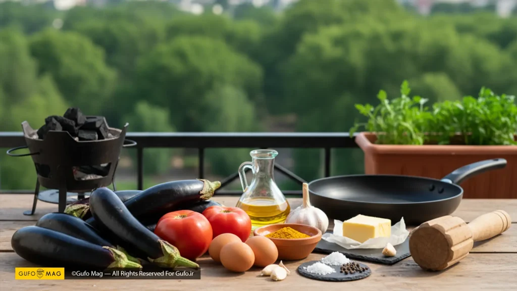 مواد لازم برای تهیه میرزاقاسمی