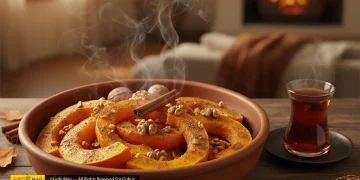 طرز تهیه کدو حلوایی بخارپز با دارچین و گردو
