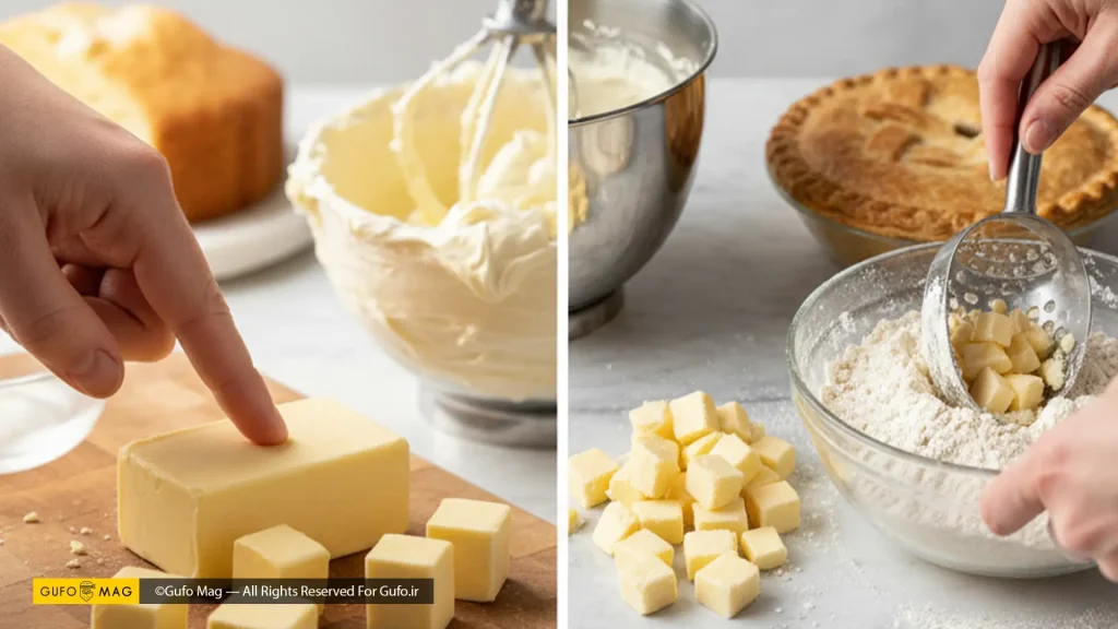 دو روش کار با کره؛ نرم کردن برای کیک و خرد کردن سرد برای خمیر