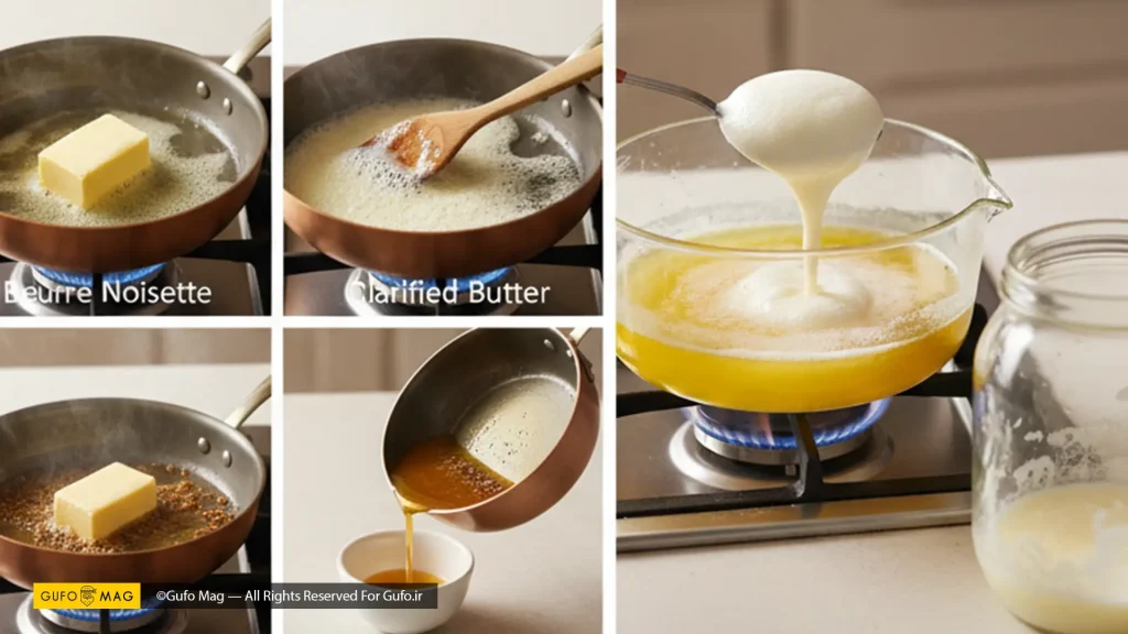 مراحل تهیه کره قهوهای و جدا کردن کره زلال