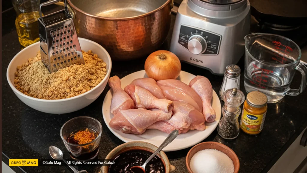 مواد لازم و تجهیزات تهیه فسنجان