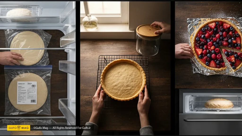 مراحل نگهداری و فریز کردن خمیر تارت و همچنین تارت آماده شده