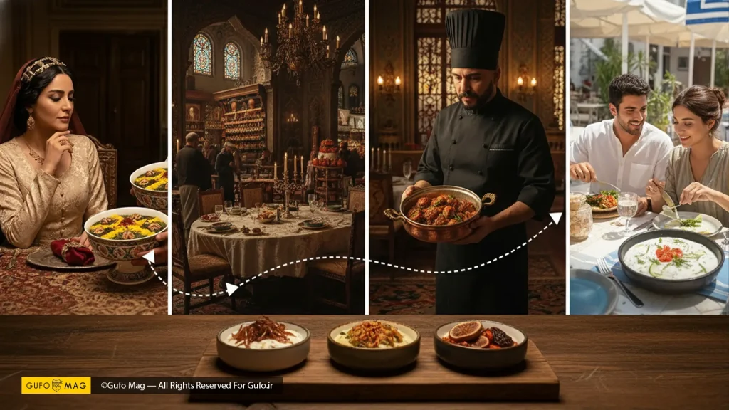 تکامل بورانی پیش غذای ایرانی از دوره ساسانی تا به امروز در سراسر جهان 