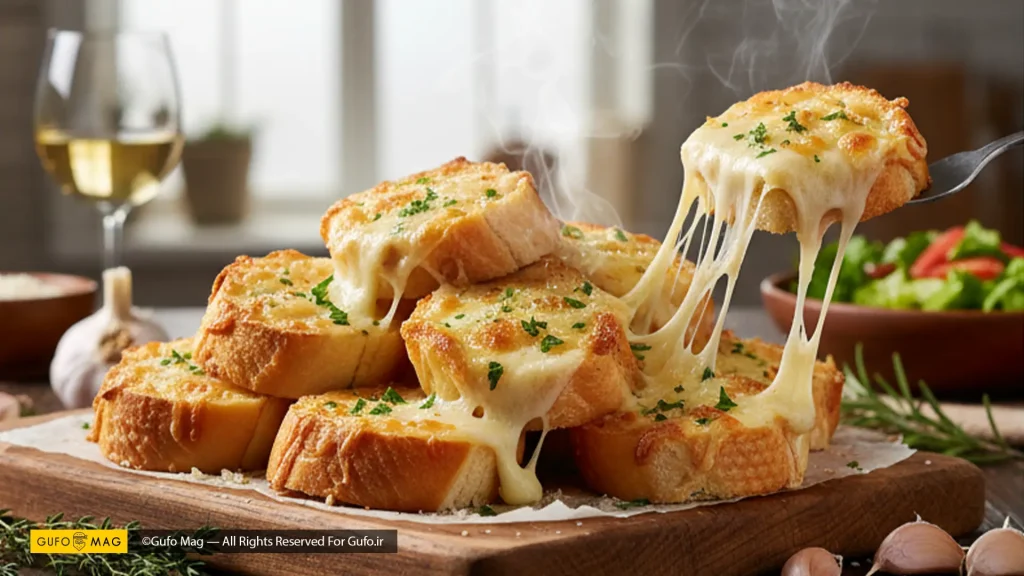 پخت نان سیر خوشمزه به روش رستورانی در خانه