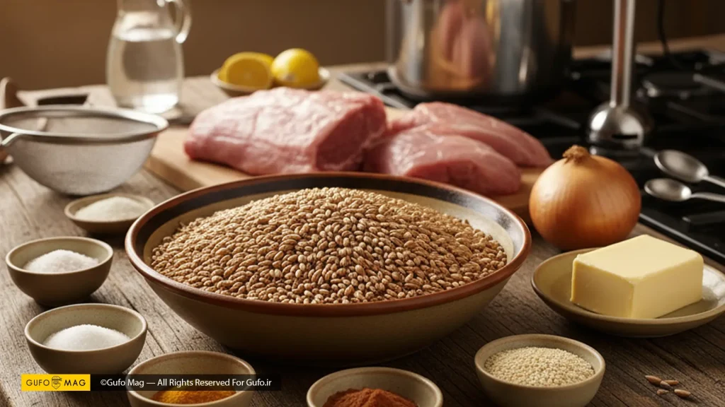 مواد لازم برای تهیه حلیم در خانه