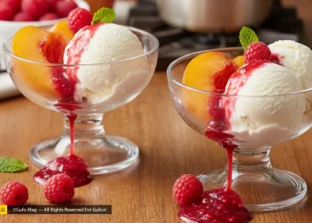 طرز تهیه دسر هلو ملبا