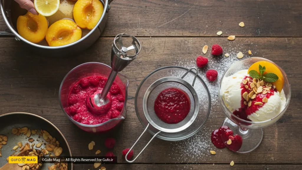 نکات و فوت و فن دسر هلو ملبا