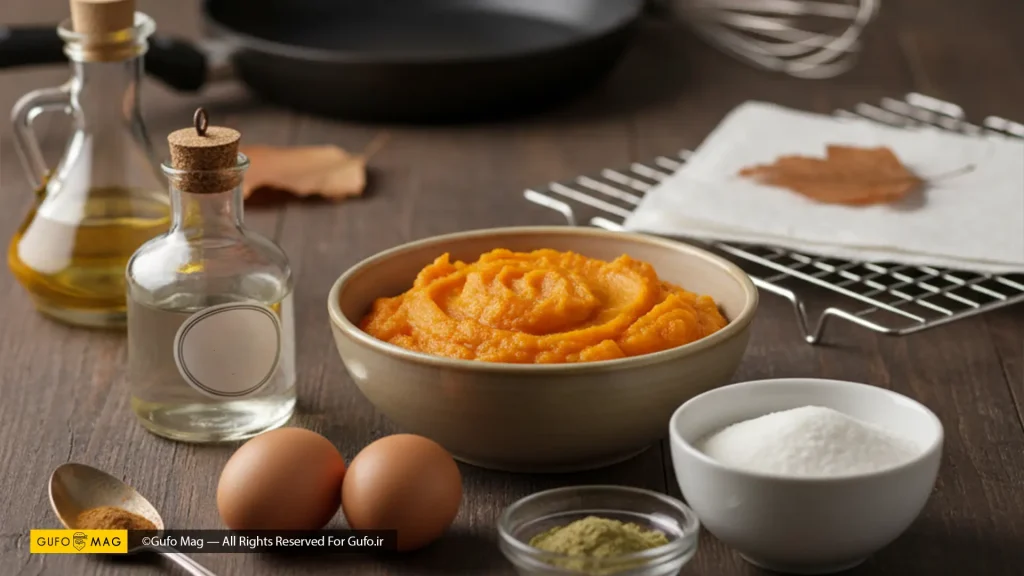 مواد لازم برای تهیه کوکو کدو حلوایی