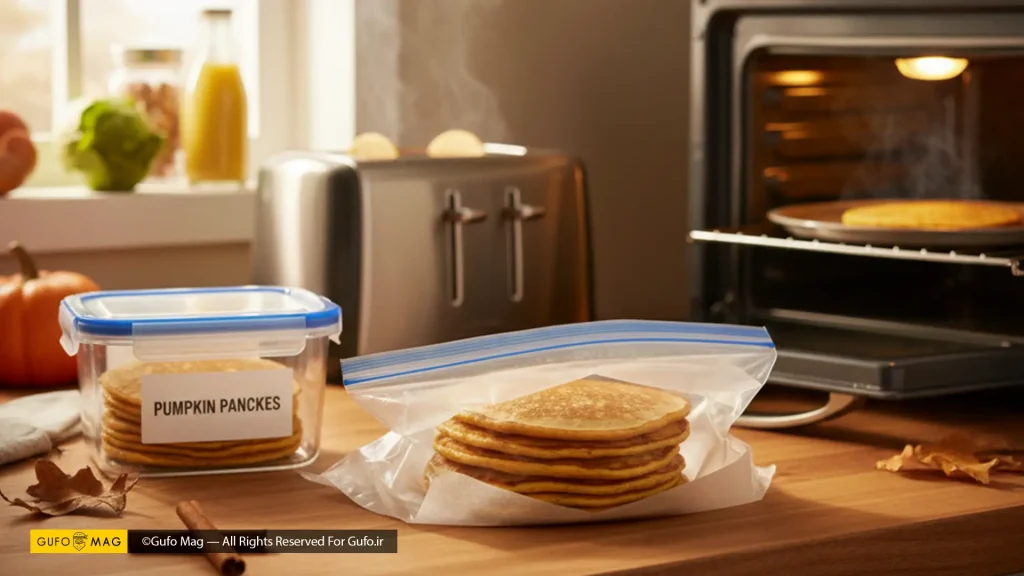 روش نگهداری و گرم کردن مجدد پنکیک کدو حلوایی