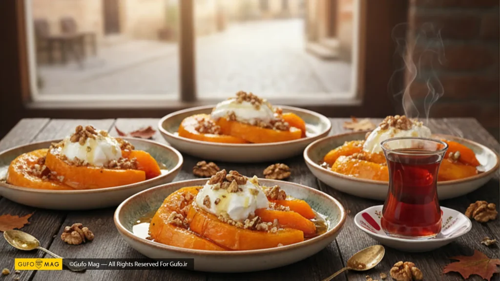 طرز تهیه دسر ترکی کدو حلوایی