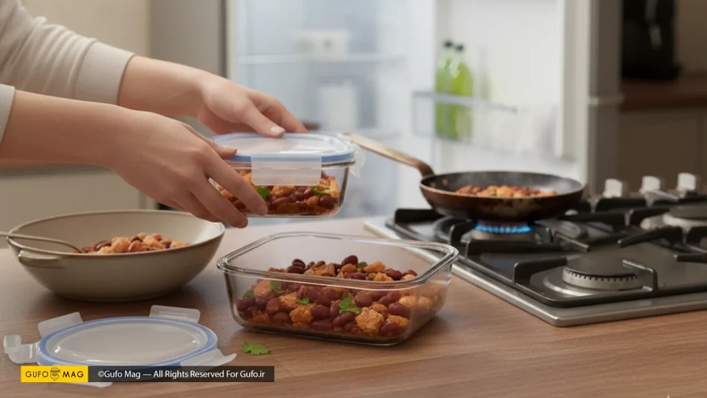 نحوه نگهداری خوراک لوبیا و تن ماهی