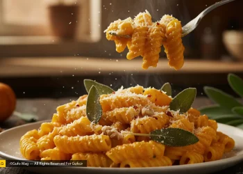 طرز تهیه پاستا با سس کدو حلوایی و پنیر پارمزان