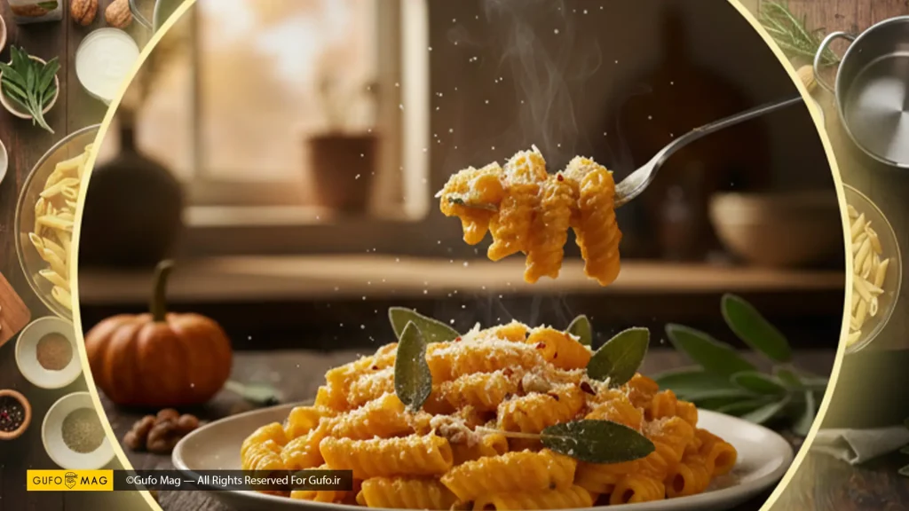 طرز تهیه پاستا کدو حلوایی خانگی خوشمزه