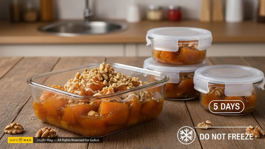 ظروف نگهداری دسر کدو حلوایی آماده در یخچال، با هشدار عدم فریز