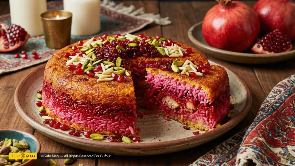 ته چین مرغ و لبو مخصوص شب یلدا