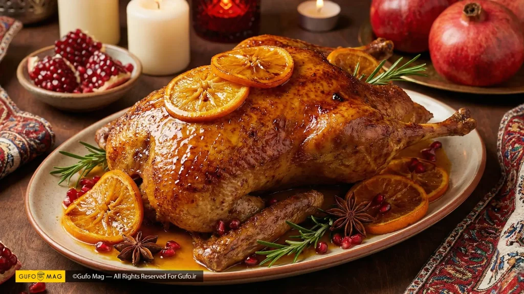 خوراک اردک با سس پرتقال مخصوص شب یلدا