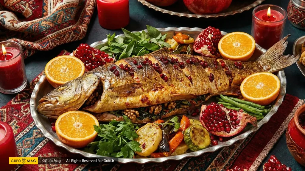 ماهی شکمپر مخصوص شب یلدا