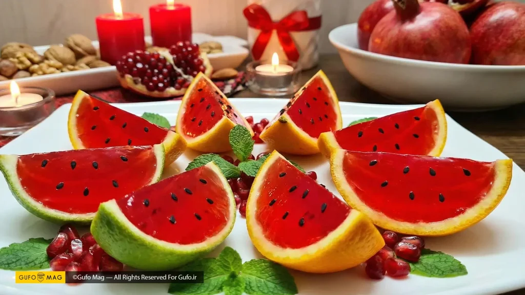 ژله هندوانهای دسر مخصوص شب یلدا