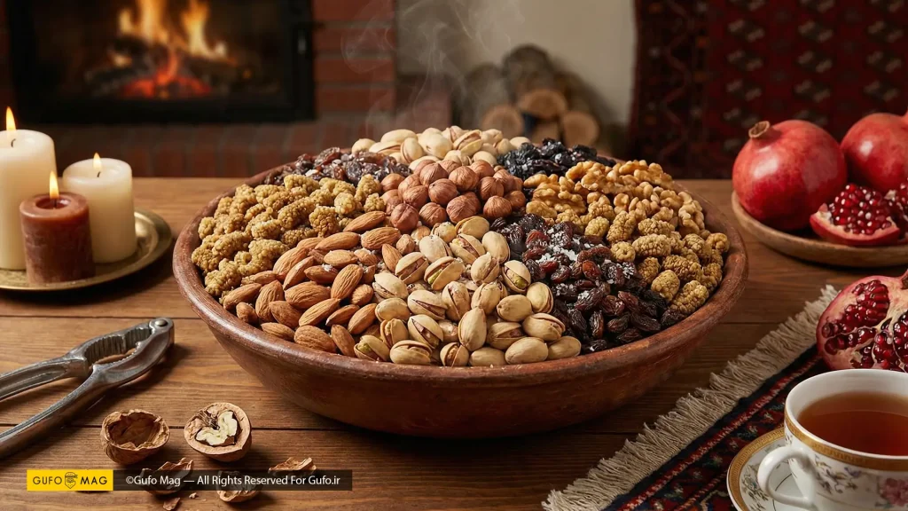 آجیل مشکلگشا و چهارمغز تنقلات مخصوص شب یلدا