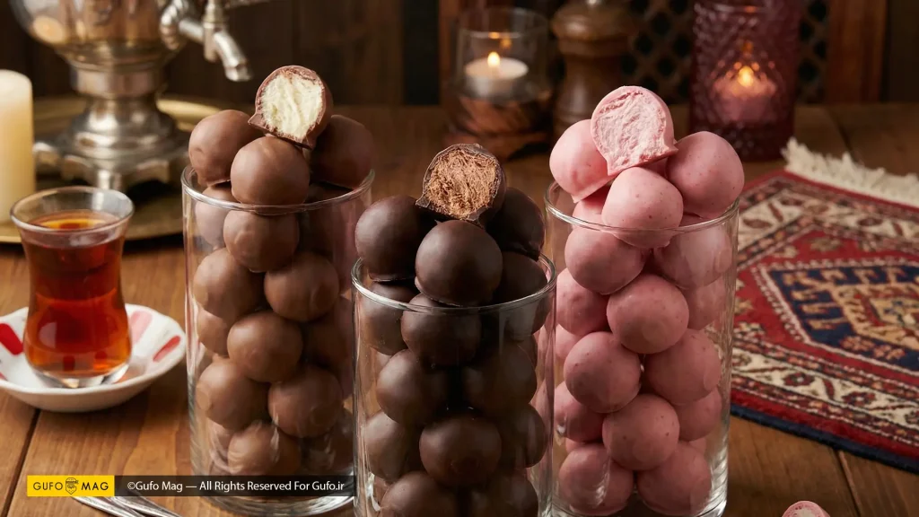 پشمک شکلاتی تنقلات مخصوص شب یلدا