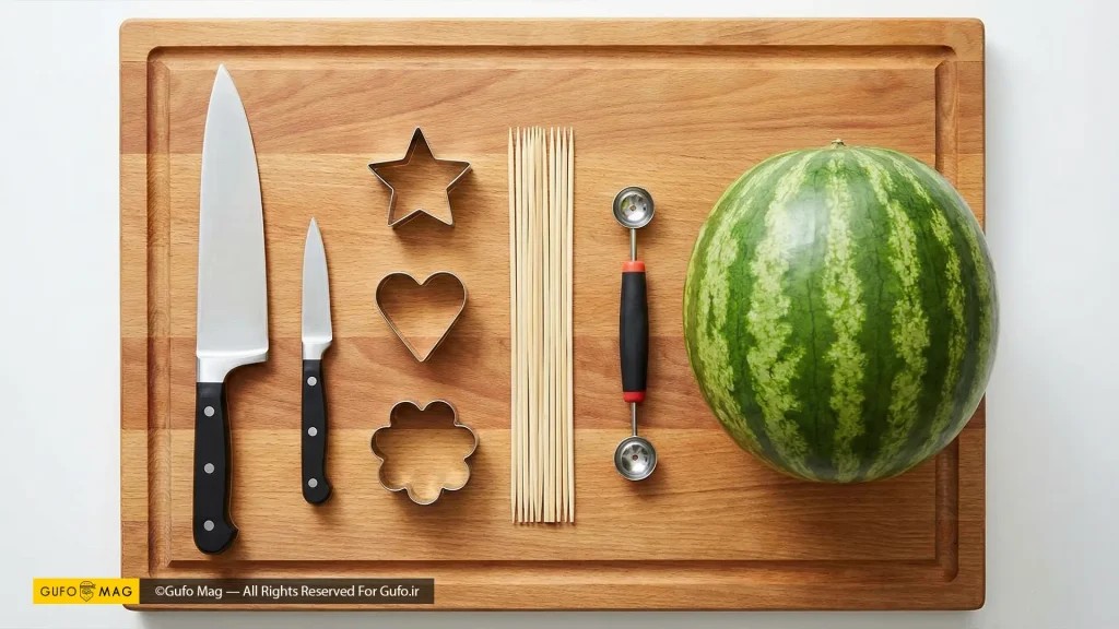 مپاد و ابزار لازم برای برش زدن هندوانه شب یلدا