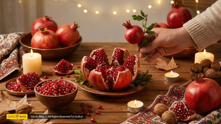 ۷ مدل دیزاین انار برای پذیرایی شب یلدا