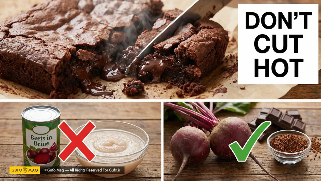 نکات کلیدی شامل پرهیز از برش داغ و لبوی کنسروی، و ترفند استفاده از قهوه